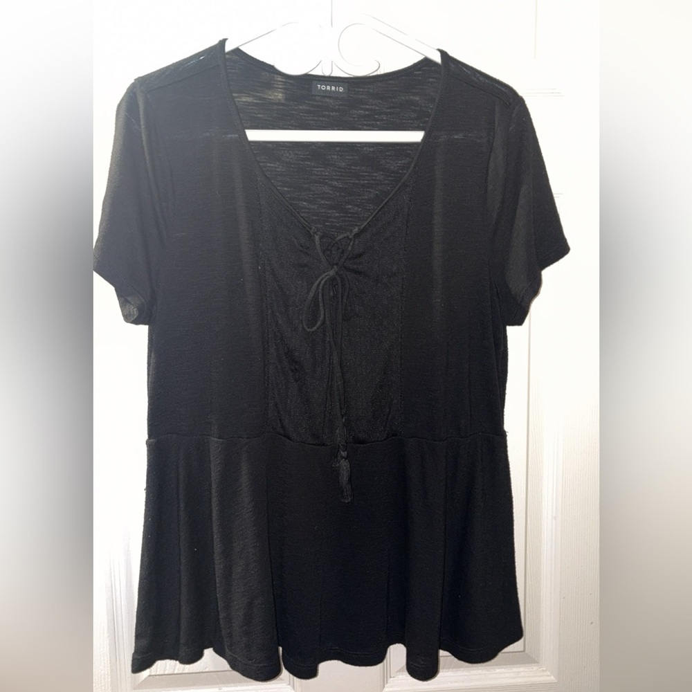 Torrid Black Short Sleeve Top